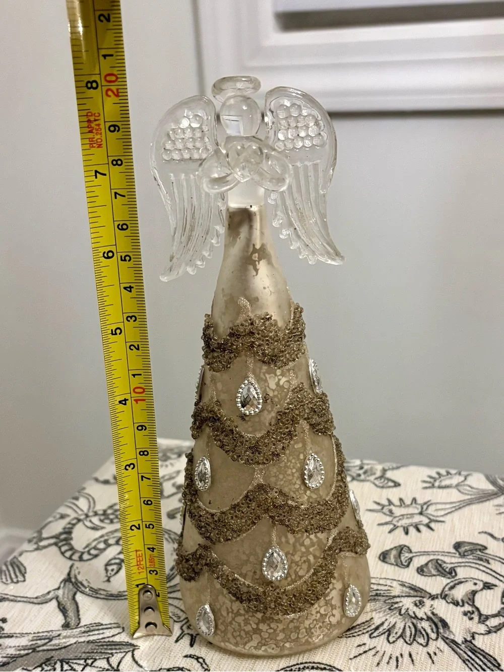 Pier 1 LED Light-Up Silver Glass 8